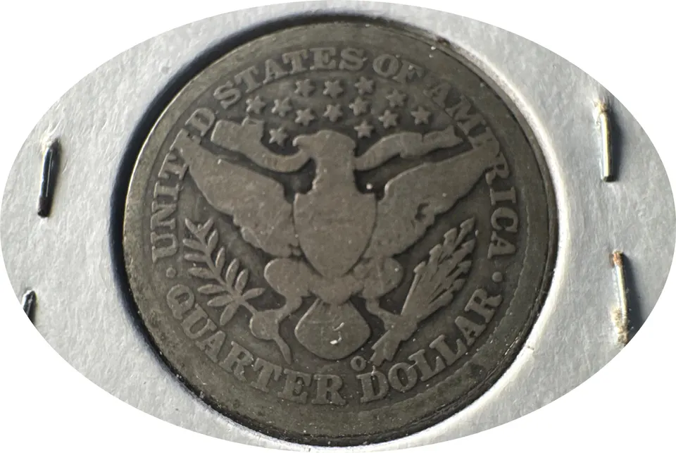 1893-O Barber Quarter Ungraded — back