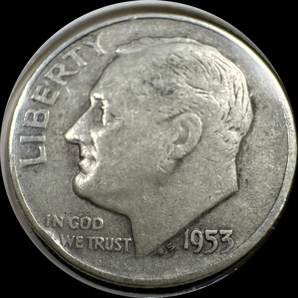 1953-D Roosevelt Dime Ungraded — front