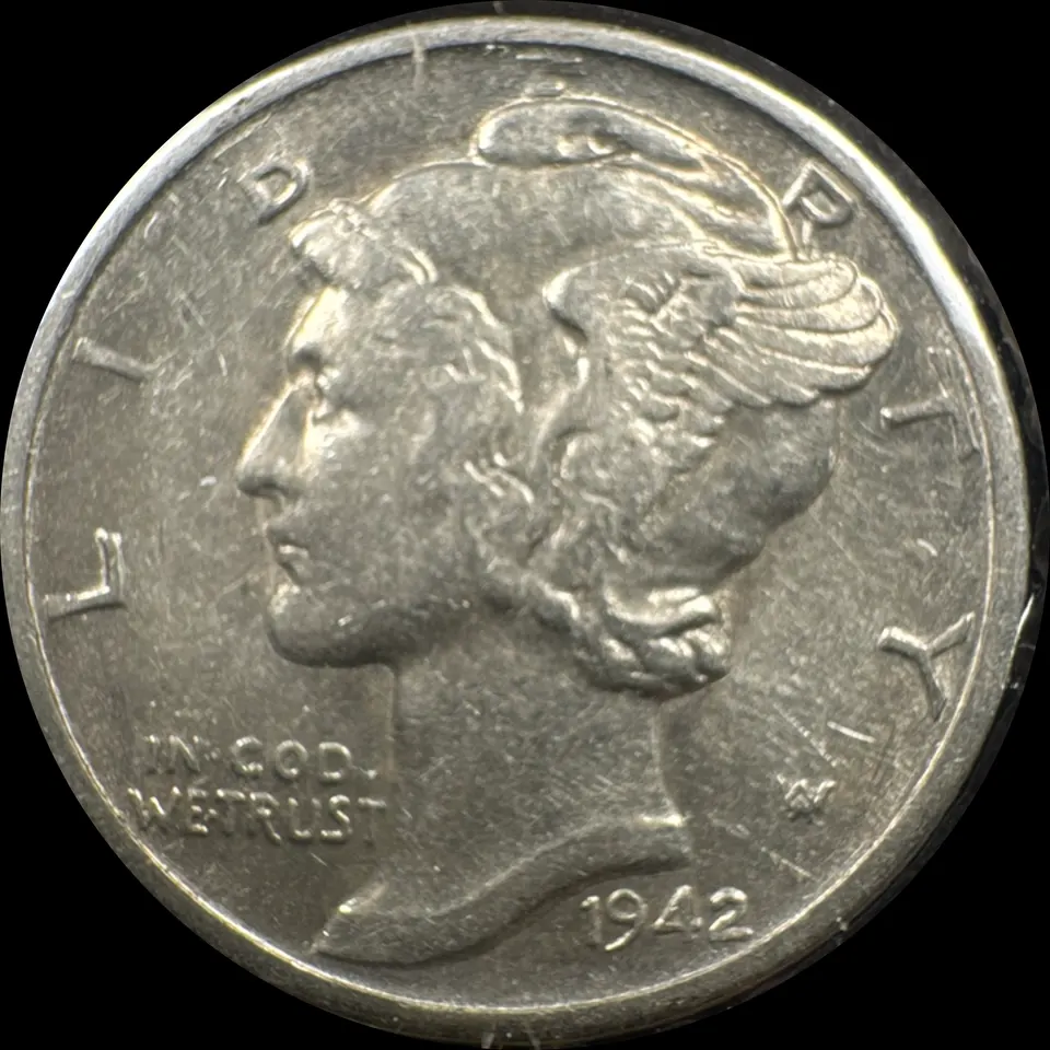 1942-D Mercury Dime Ungraded — front