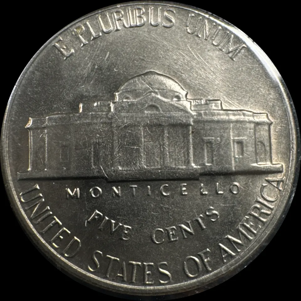 1968-S Jefferson Nickel Ungraded — back