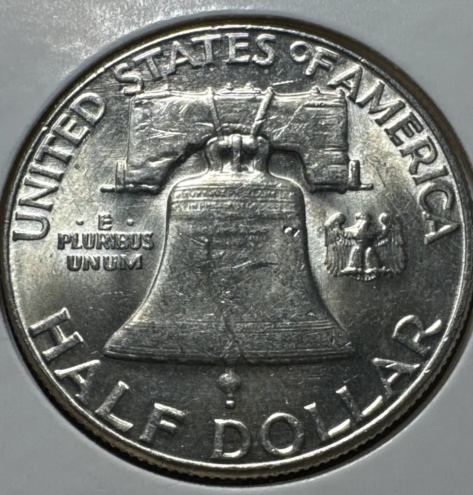 1960-P Franklin Half Dollar Ungraded — back