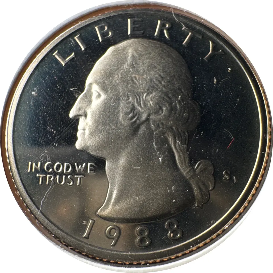 1988-S Washington Quarter Ungraded — front