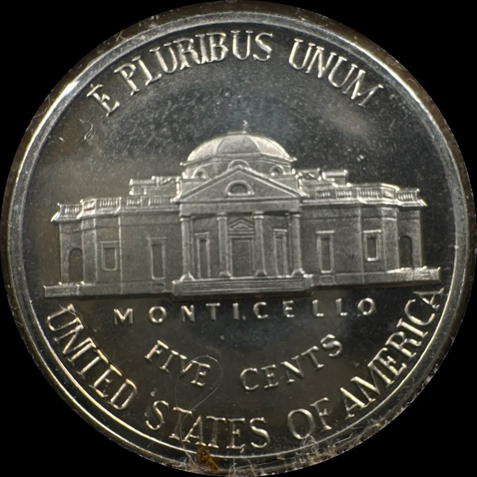 1984-S Jefferson Nickel Ungraded — back