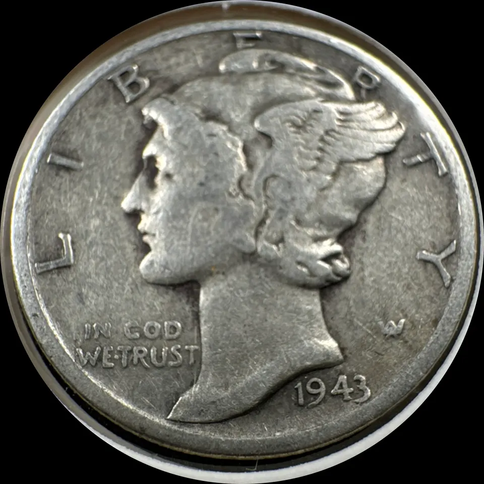 1943-P Mercury Dime Ungraded — front