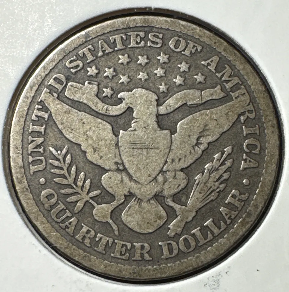 1895-P Barber Quarter Ungraded — back