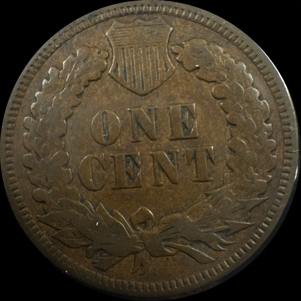 1890-P Indian Head Cent Ungraded — back