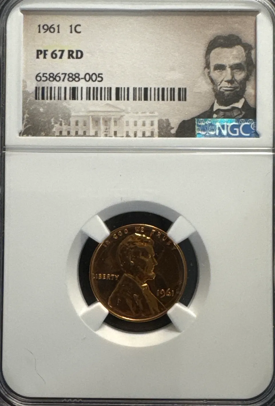 1961-P Lincoln Cent PF67 — front