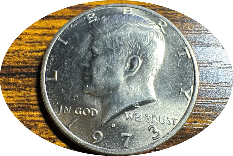 1973-P Kennedy Half Dollar Ungraded — front