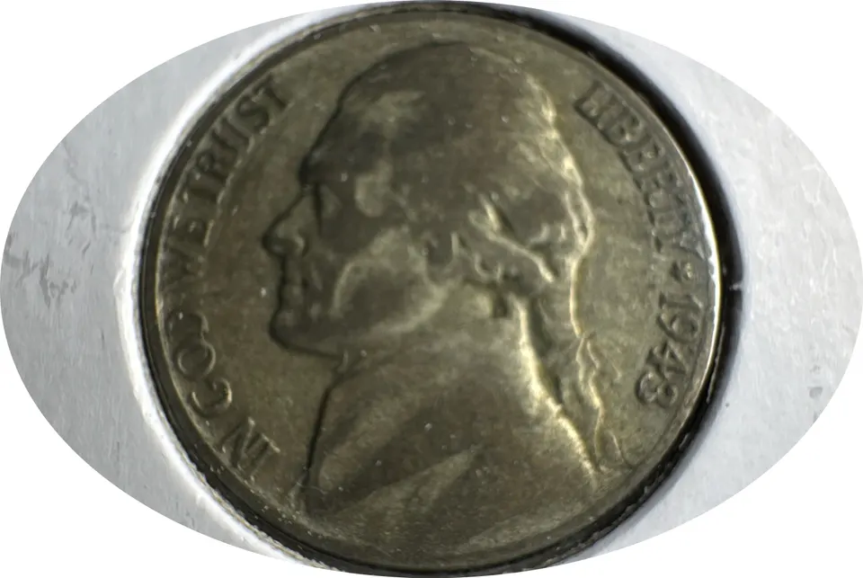 1943-P Jefferson Nickel Ungraded — front