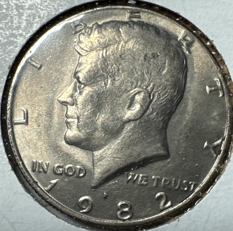 1982-P Kennedy Half Dollar Ungraded — front