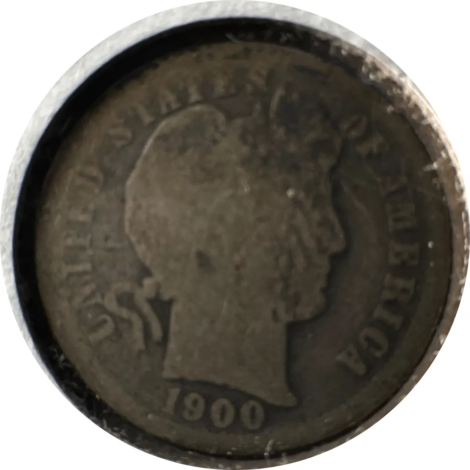 1900-S Barber Dime Ungraded — front