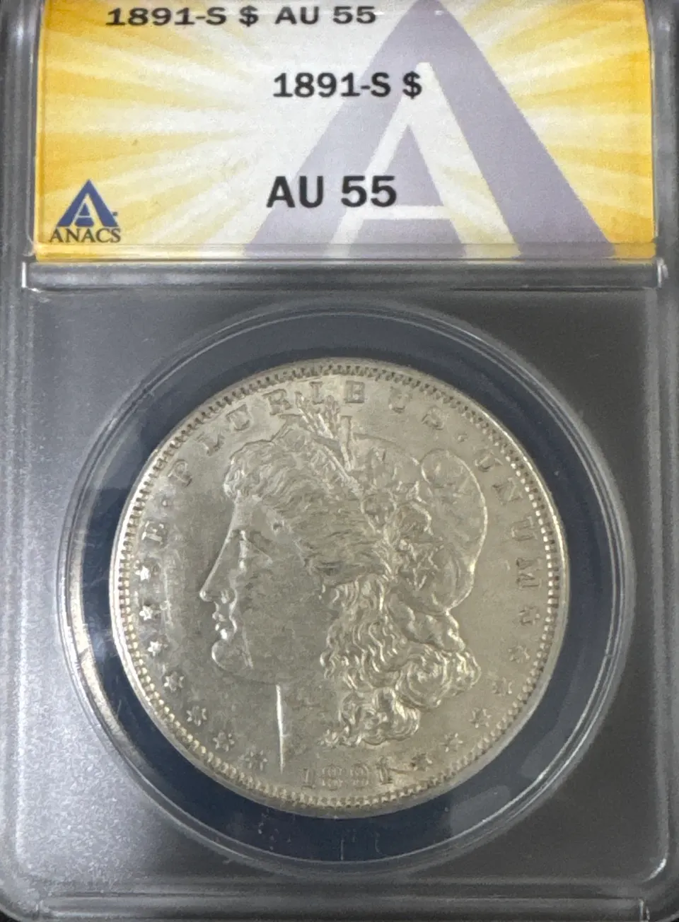 1891-S Morgan Dollar AU55 — front