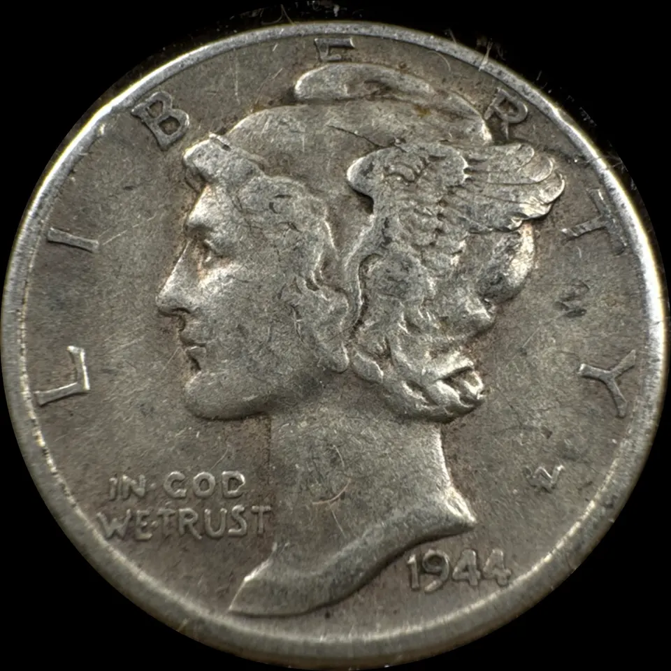 1944-S Mercury Dime Ungraded — front