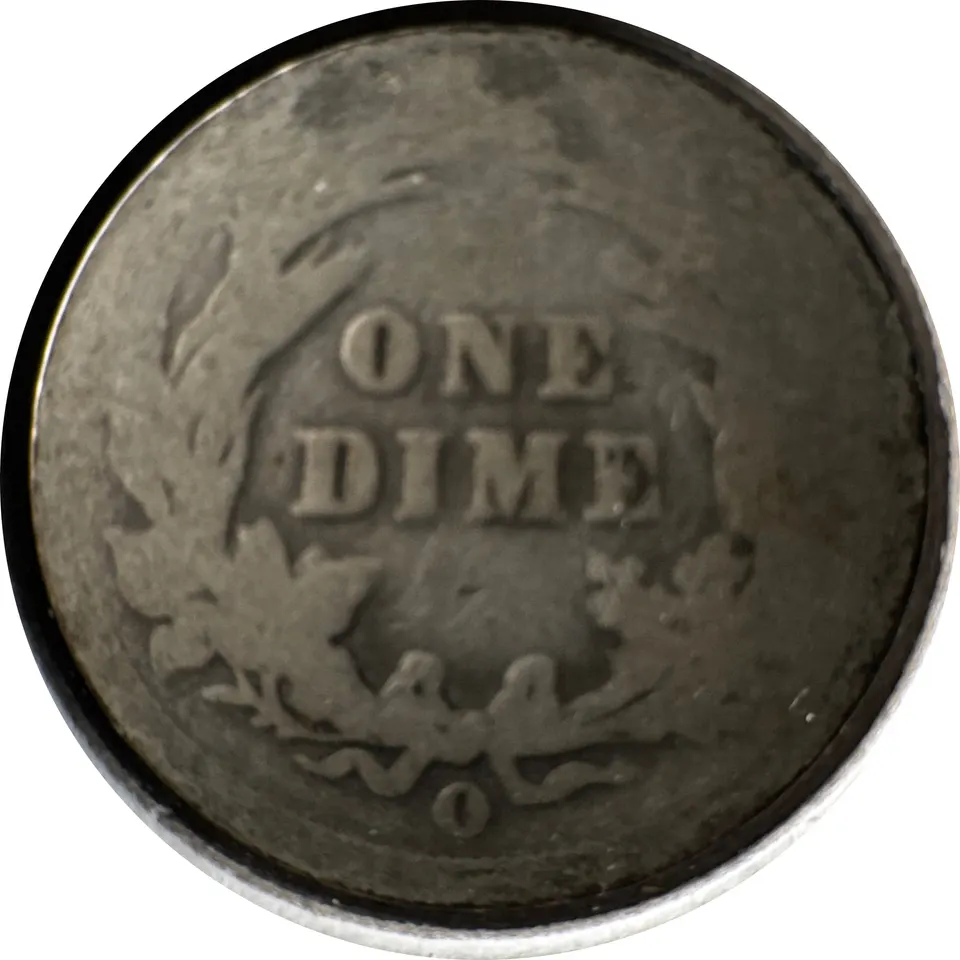 1897-O Barber Dime Ungraded — back