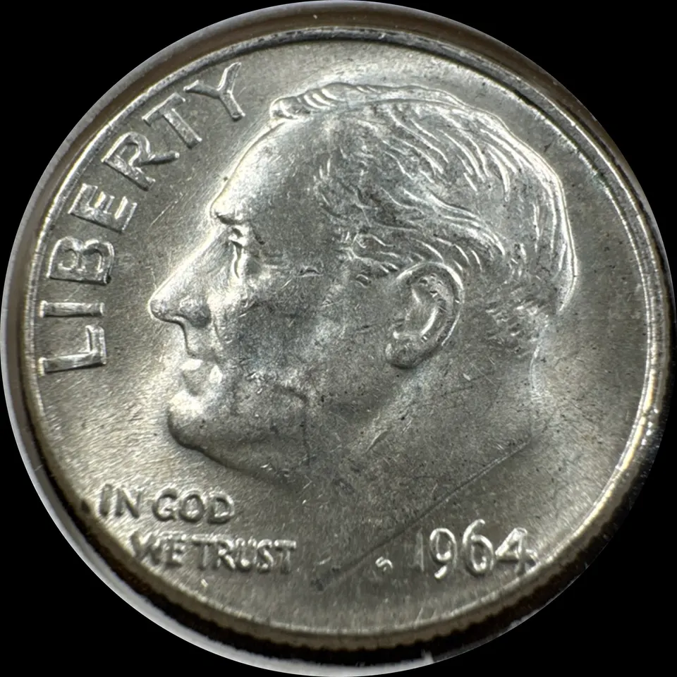 1964-D Roosevelt Dime Ungraded — front