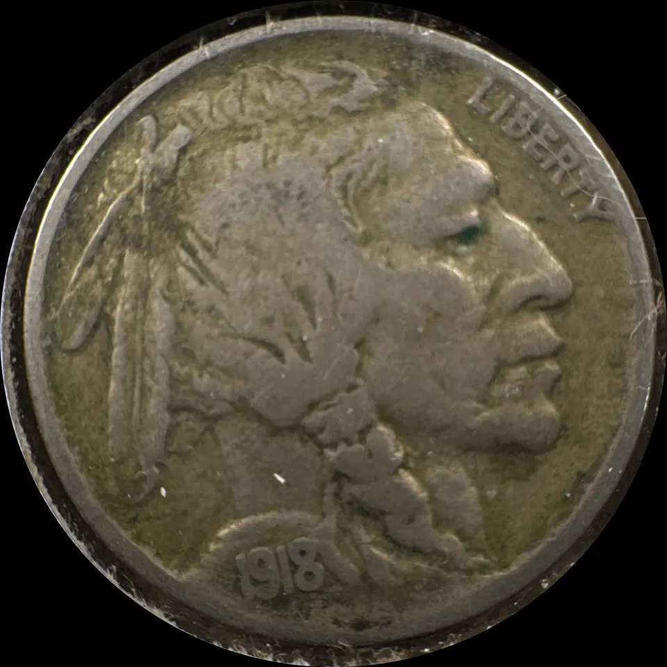 1918-P Buffalo Nickel Ungraded — front