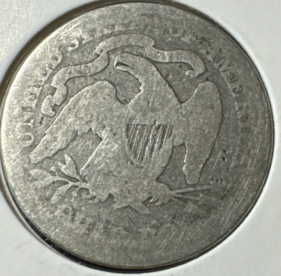 1876-P Seated Liberty Quarter Ungraded — back