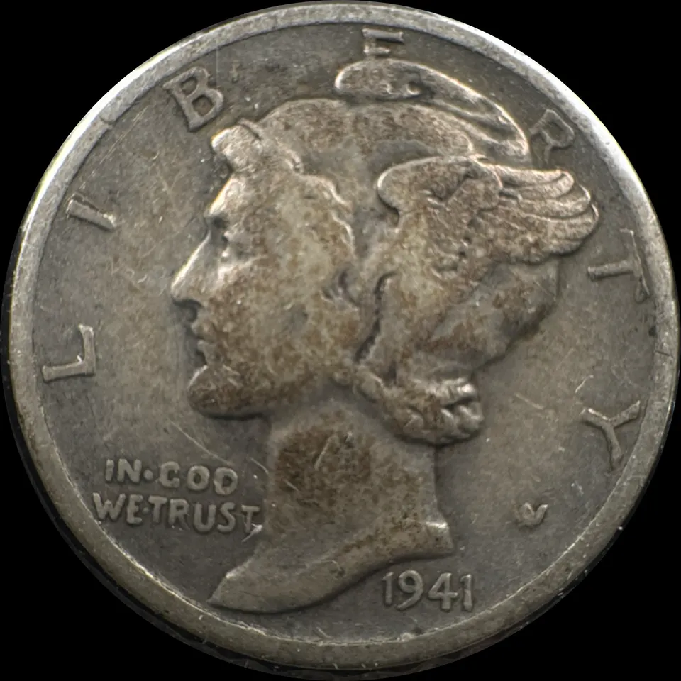 1941-S Mercury Dime Ungraded — front