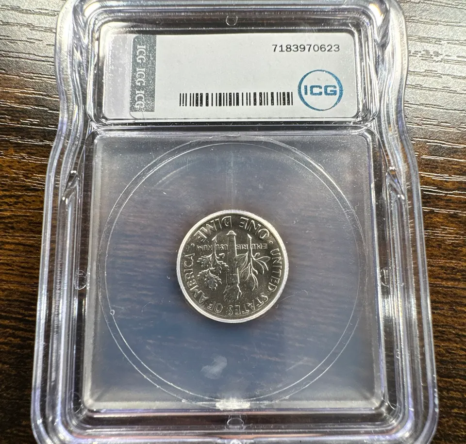 1974-P Roosevelt Dime MS67 — back