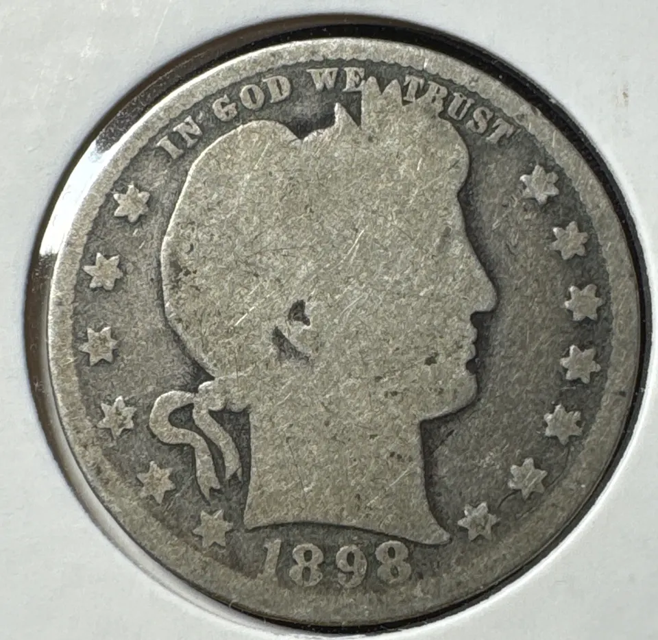 1898-P Barber Quarter Ungraded — front