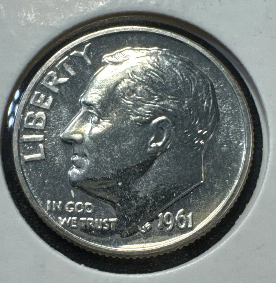 1961-P Roosevelt Dime Ungraded — front
