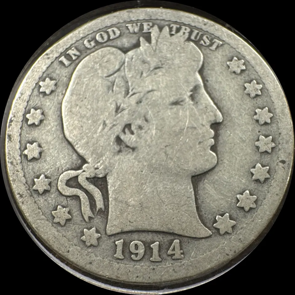 1914-P Barber Quarter Ungraded — front