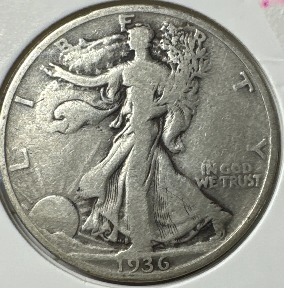 1936-P Walking Liberty Half Dollar Ungraded — front