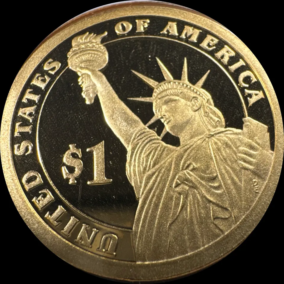 2008-S Presidential Dollar Ungraded — back