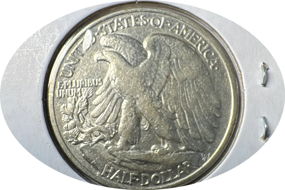1943-P Walking Liberty Half Dollar Ungraded — back