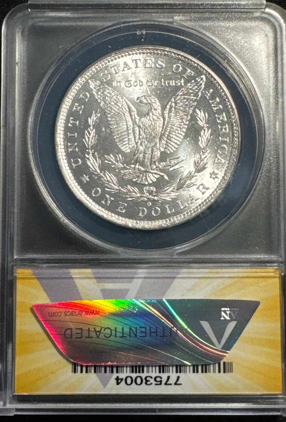 1882-O Morgan Dollar MS60 — back