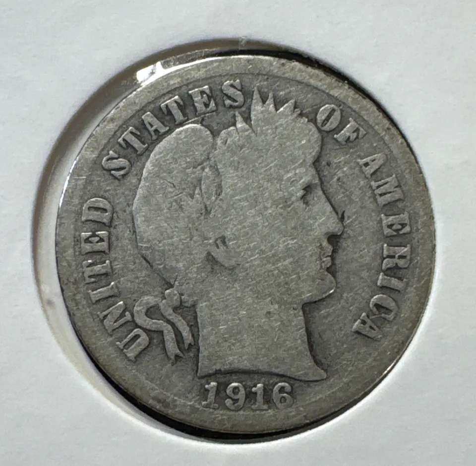 1916-S Barber Dime Ungraded — front