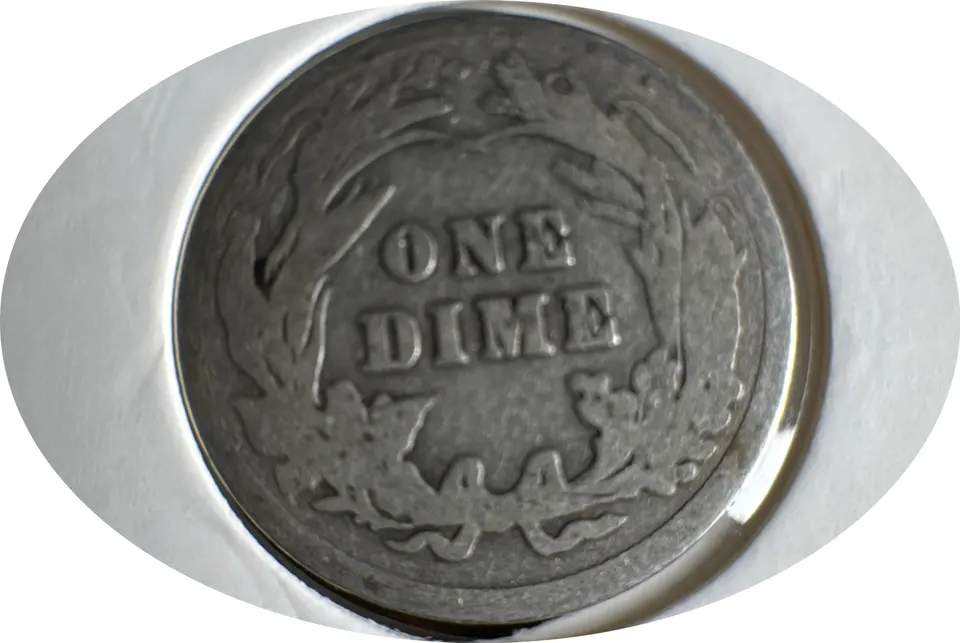 1912-P Barber Dime Ungraded — back