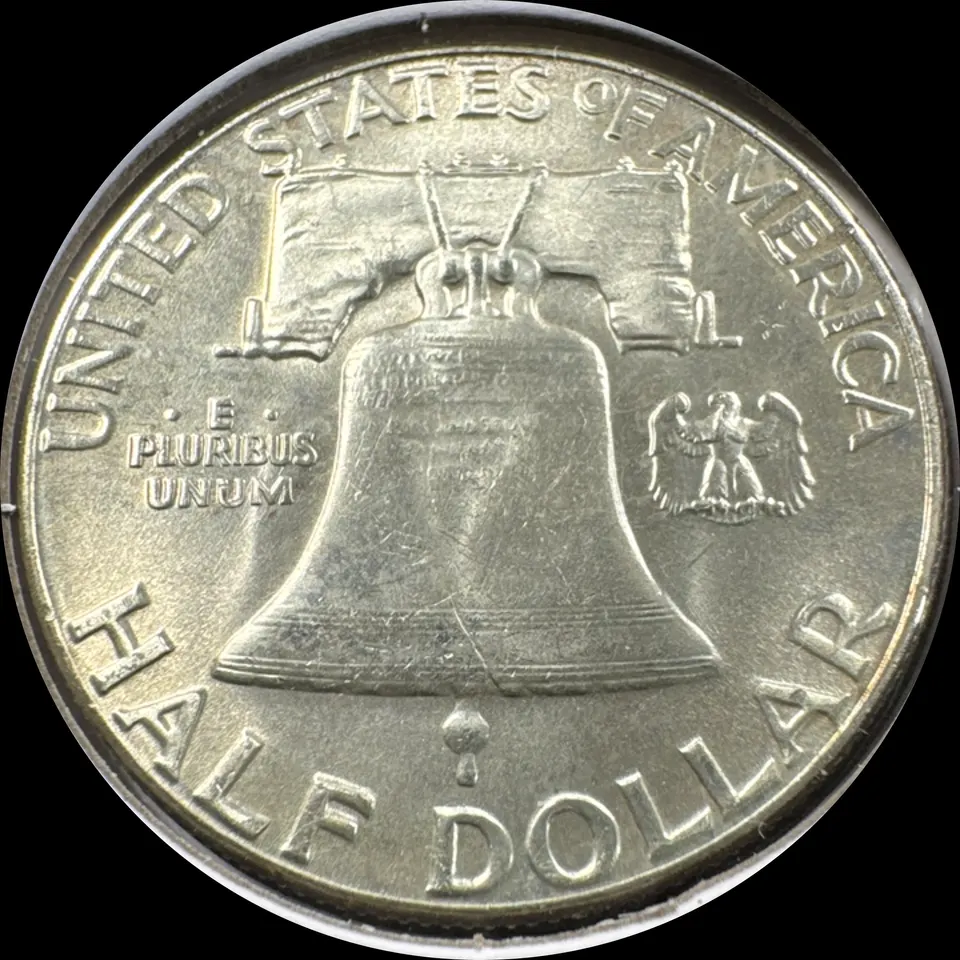 1961-P Franklin Half Dollar Ungraded — back