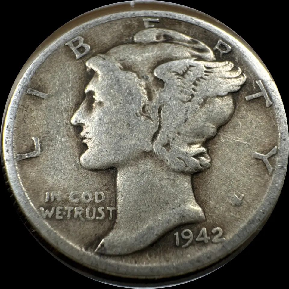 1942-P Mercury Dime Ungraded — front