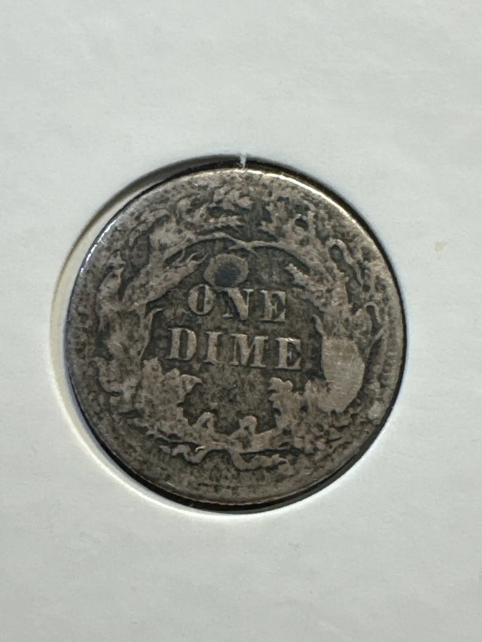 1889 Liberty Seated Dime Ungraded — back