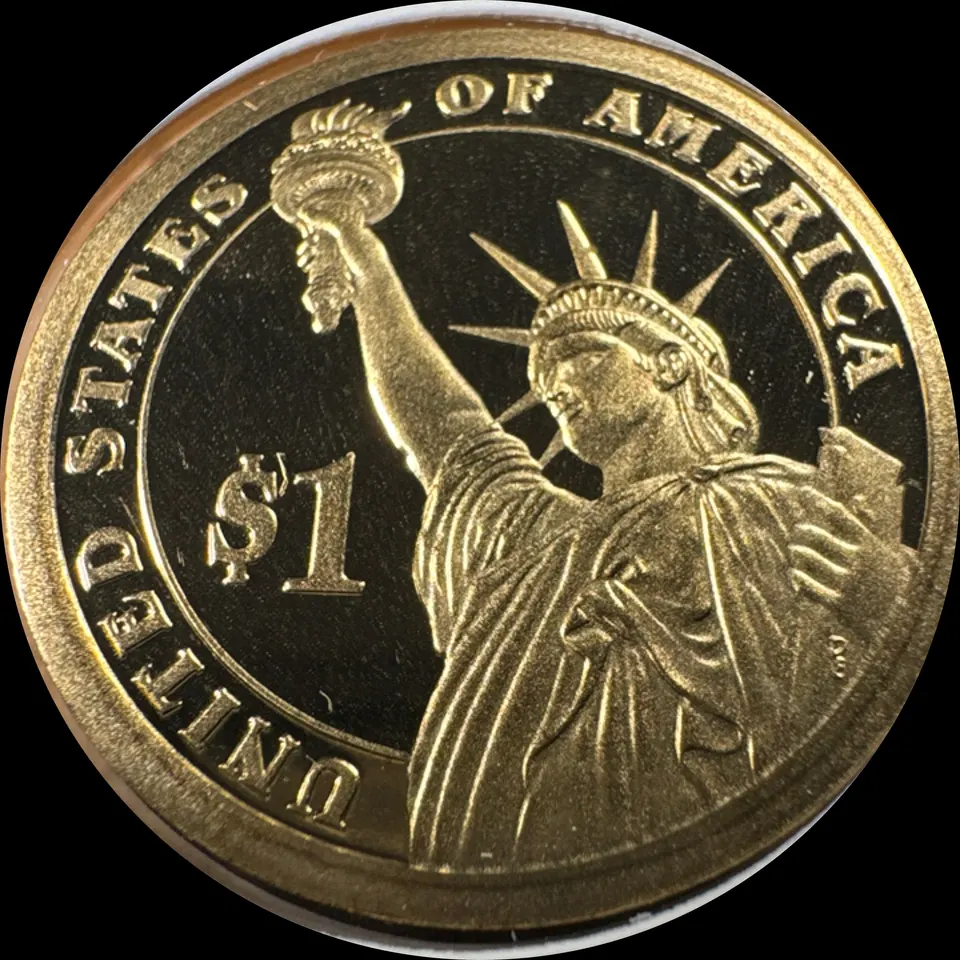 2009-S Presidential Dollar Ungraded — back