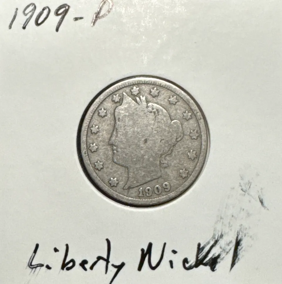 1909-P Liberty V Nickel Ungraded — front