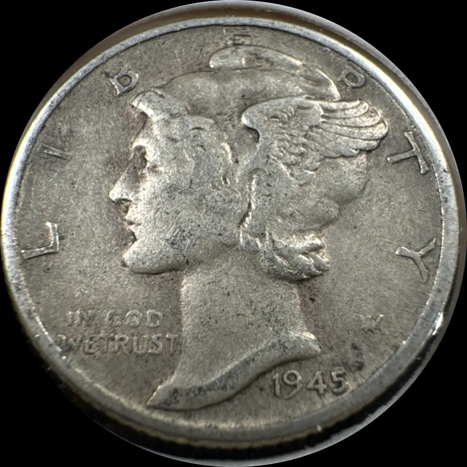 1945-P Mercury Dime Ungraded — front