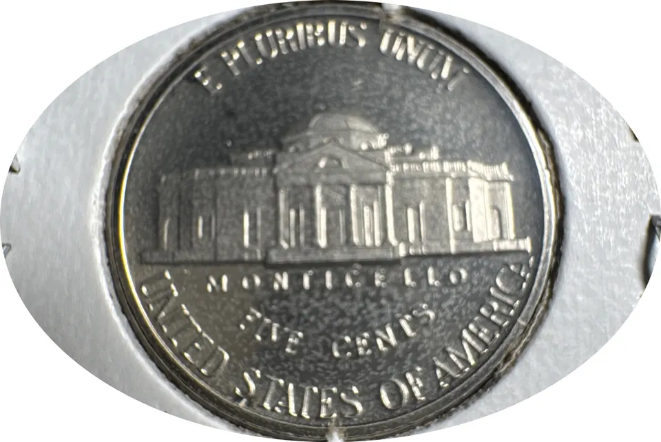1986-S Jefferson Nickel Ungraded — back