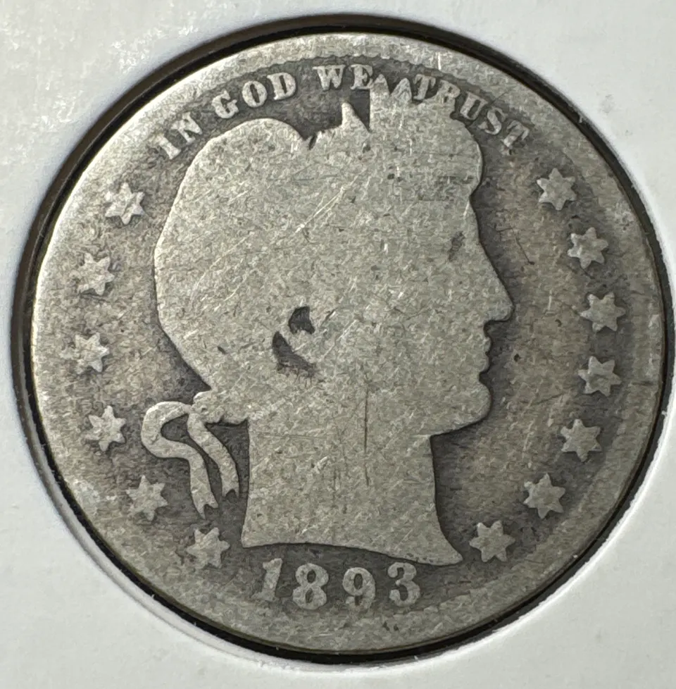 1893-O Barber Quarter Ungraded — front