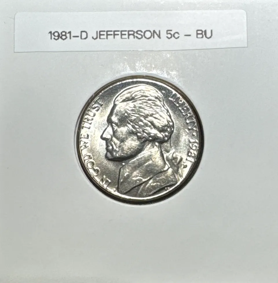 1981-D Jefferson Nickel Ungraded — front