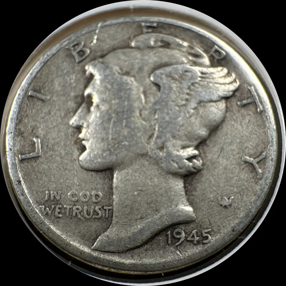 1945-P Mercury Dime Ungraded — front