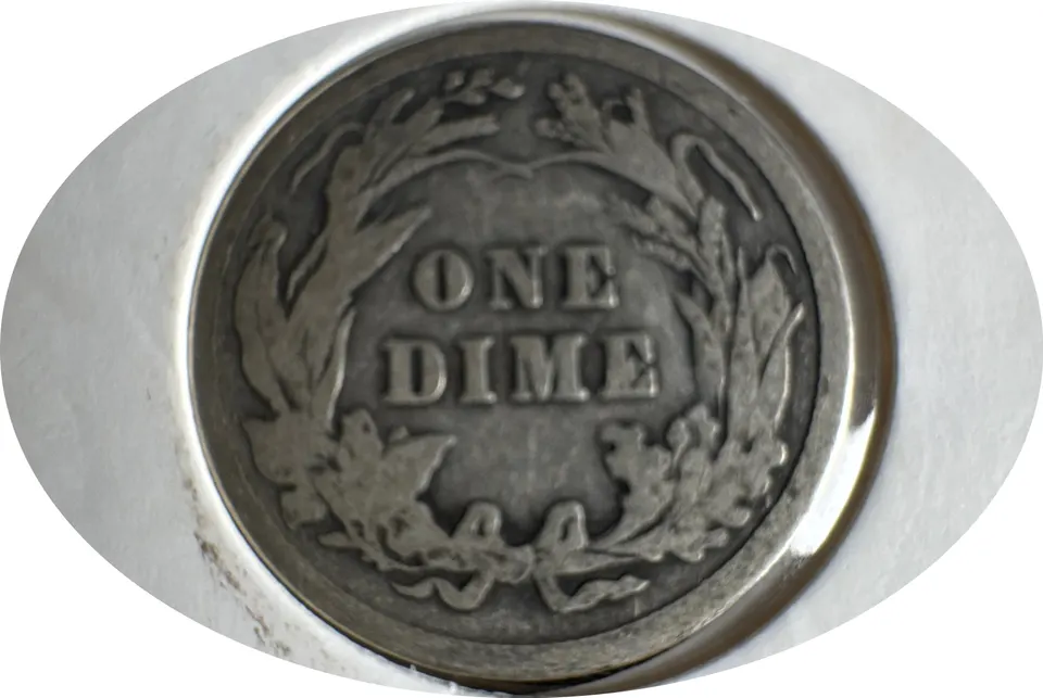 1914-P Barber Dime Ungraded — back
