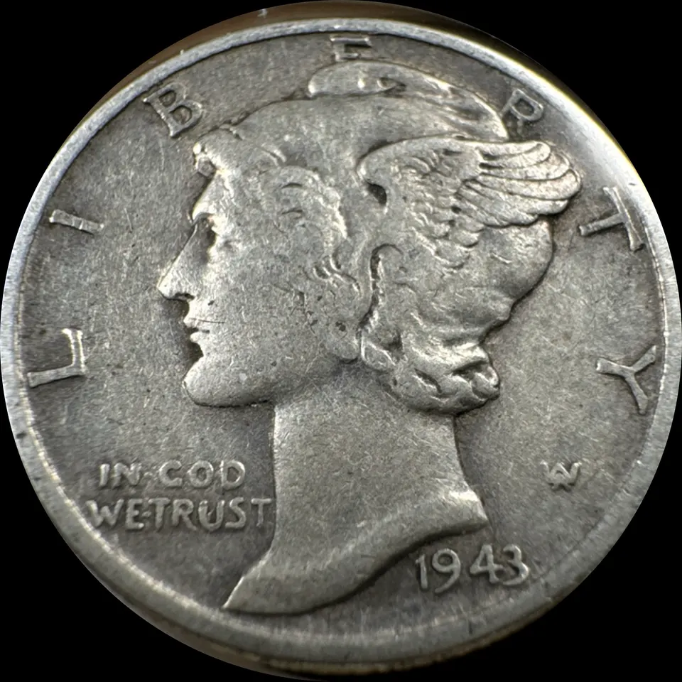 1943-P Mercury Dime Ungraded — front