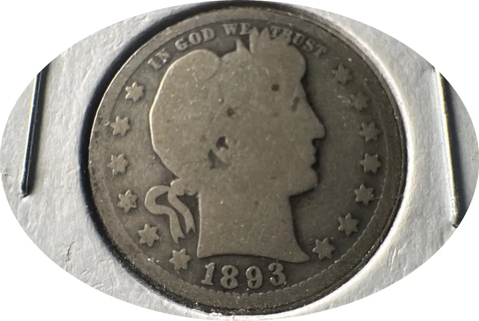 1893-O Barber Quarter Ungraded — front