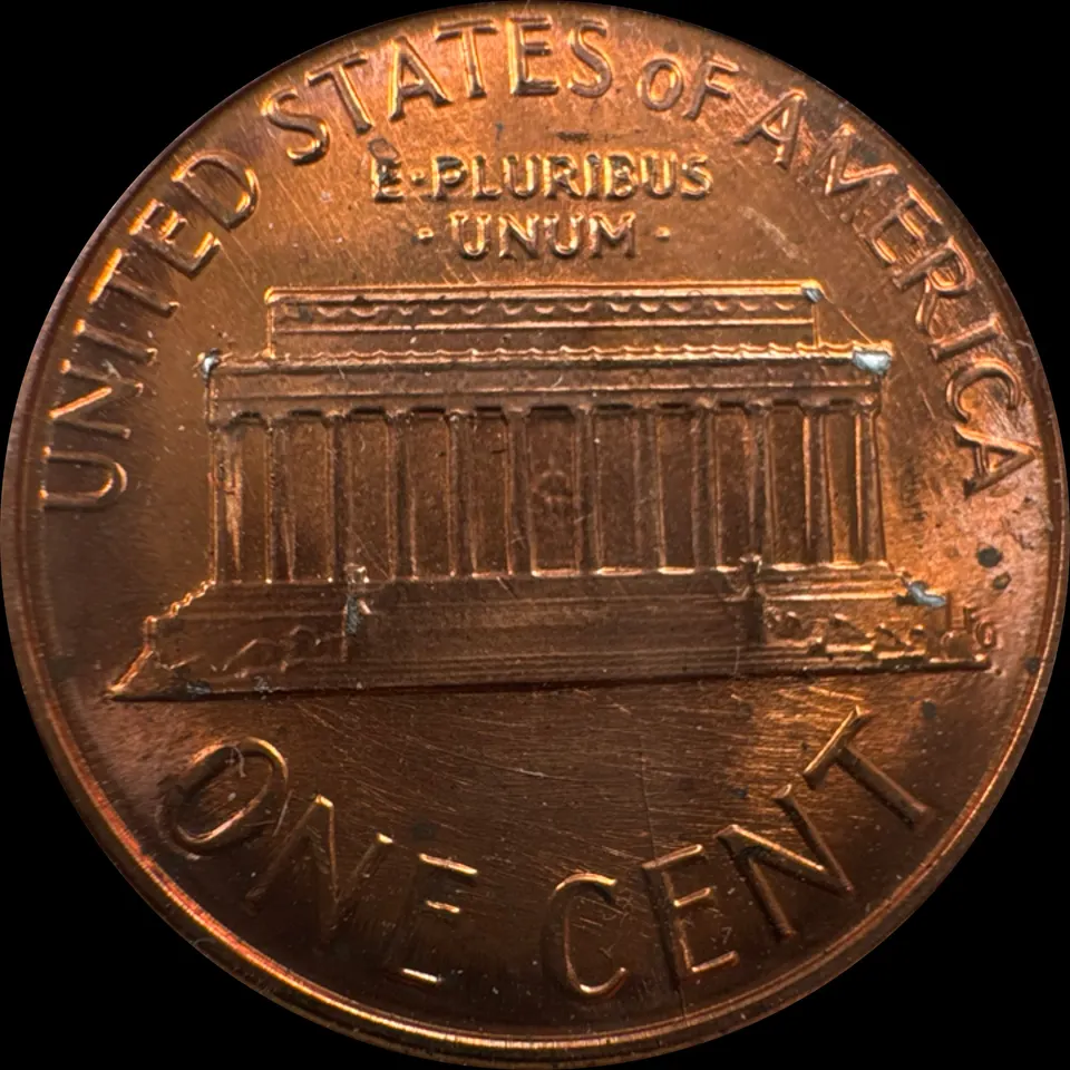 1986-P Lincoln Cent Ungraded — back