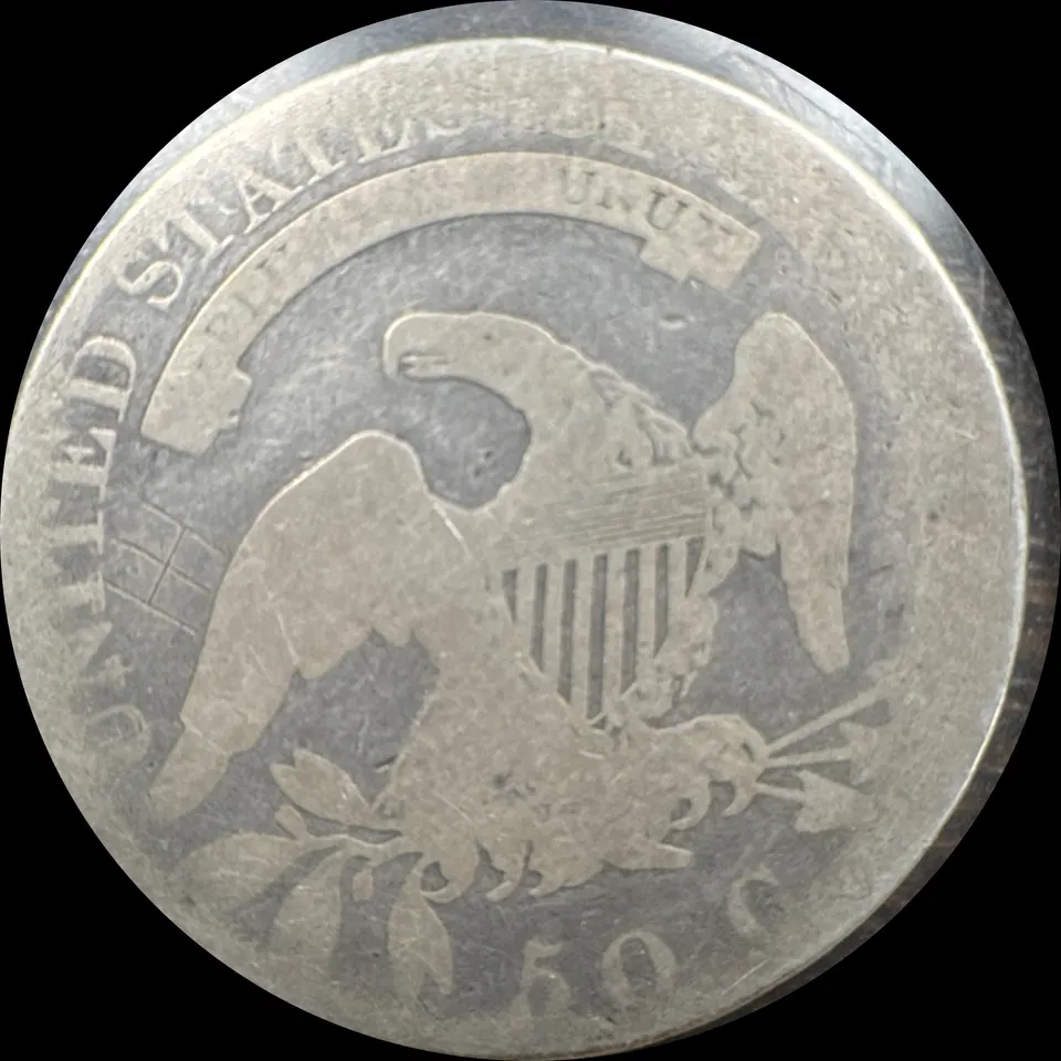 1819-P Capped Bust Half Dollar Ungraded — back