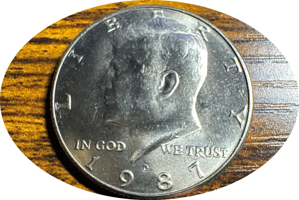 1987-D Kennedy Half Dollar Ungraded — front