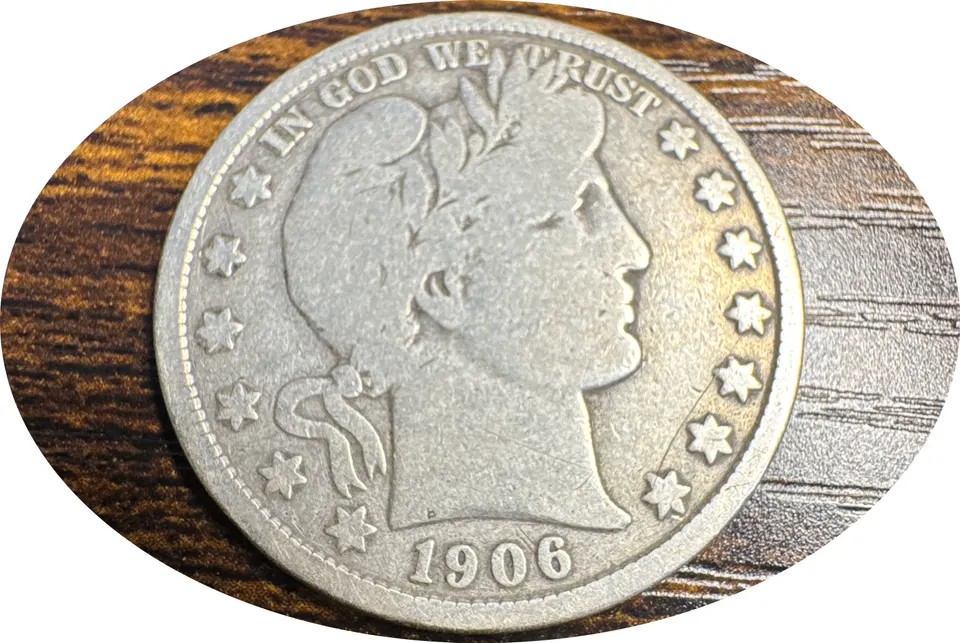 1906-D Barber Half Dollar Ungraded — front