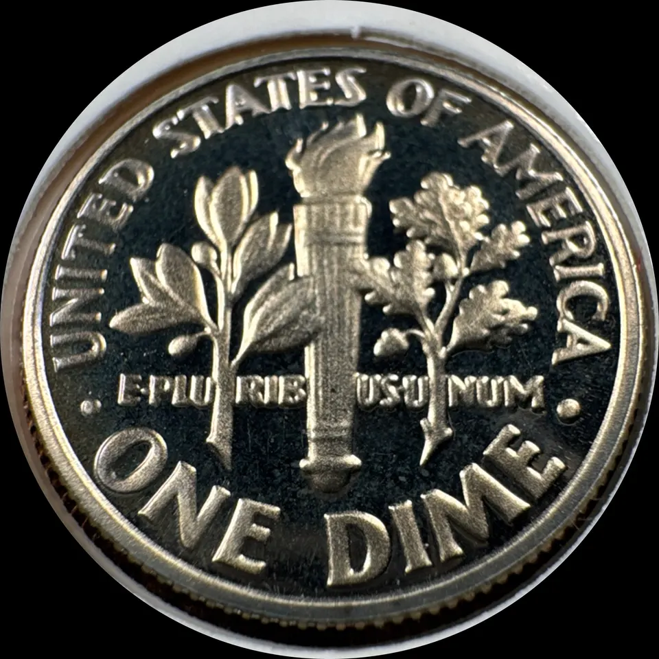 1983-S Roosevelt Dime Ungraded — back